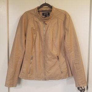 Apt 9: Faux-Leather Moto Jacket